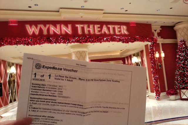 expedia ticket to le reve