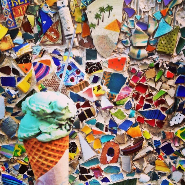 Mint Chocolate Chip ice cream in Tel Aviv, Israel