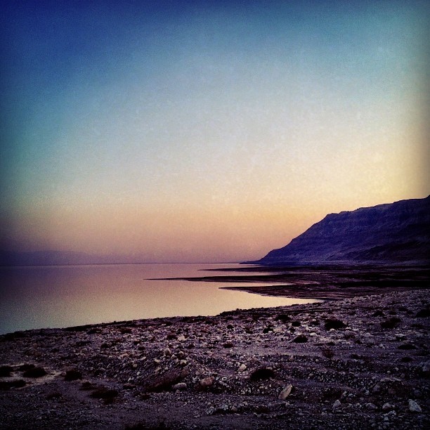 Sunset over the Dead Sea in Israel