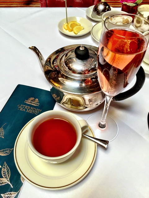 Fairtrade Merchant Tea Blend and forget brimont brute rosé champagne - Afternoon Tea at Belfast's Merchant Hotel