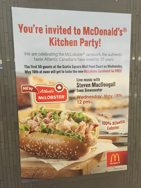 McLobster Kitchen Party at McDonald's Scotia Square - What is the McDonald's McLobster?