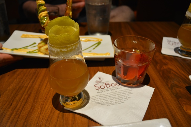 sazerac and brandy crusta Drinks at Sobou - Review of the Doctor Gumbo Food Tours in New Orleans