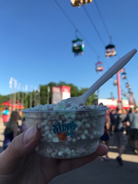 mint chocolate chip dippin dots at Summerfest - First-Timers Guide for Summerfest in Milwaukee