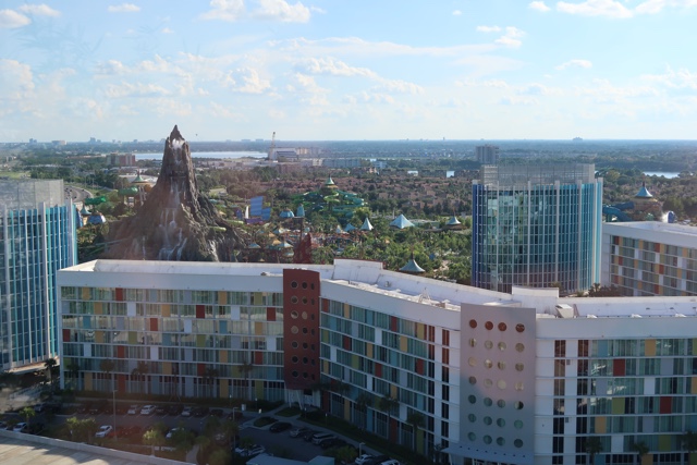 the view of Volcano bay from bar bistro 17 rooftop bar at the aventura hotel - The Aventura Hotel at Universal Orlando Review