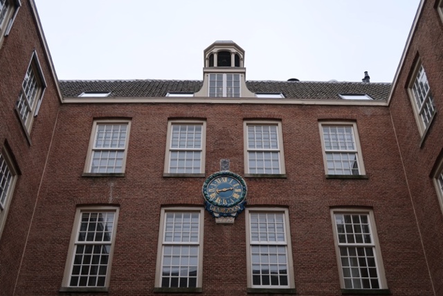 a restored clock in the courtyard of the wittenberg -The Wittenberg Aparthotel Amsterdam Review