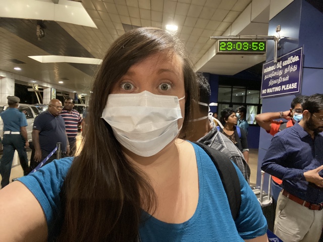 cailin oneil with a face mask travel during a global pandemic in sri lanka