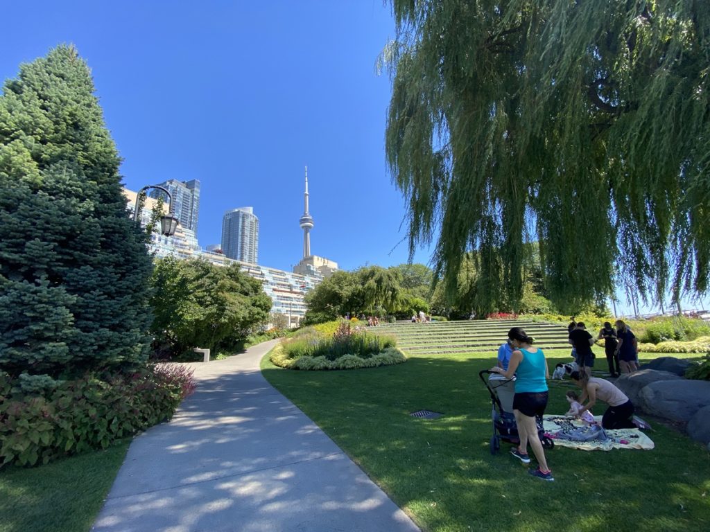 the music garden in downtown toronto